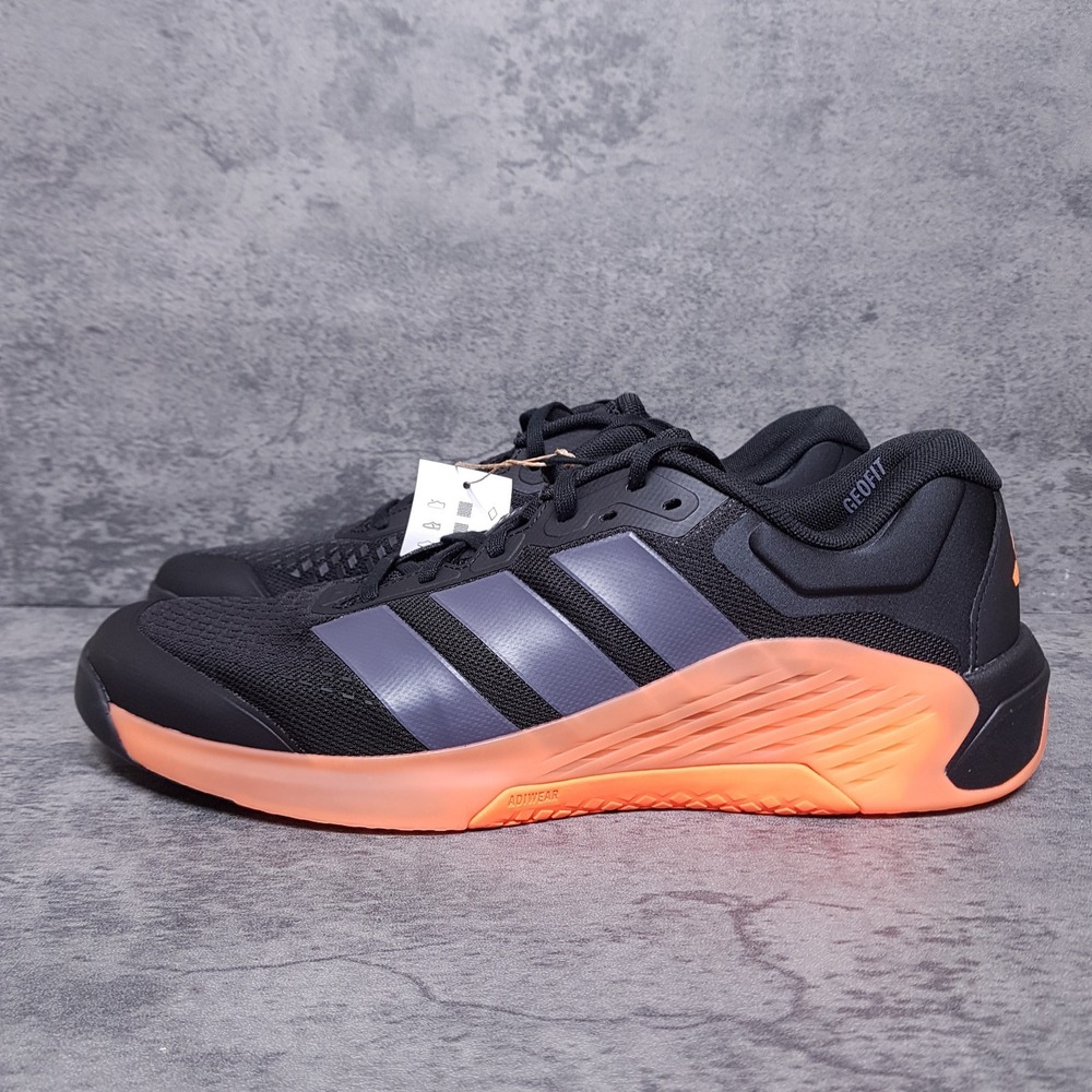 ADIDAS Dropset 4 Power Training Shoes Mens Size 14 Black Orange JR4677